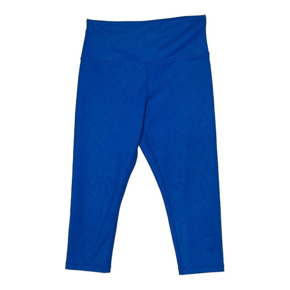 Zyia Active Pants Womens 4 Royal Blue Willow Light N Tight Hi-Rise Crop 17" Gym